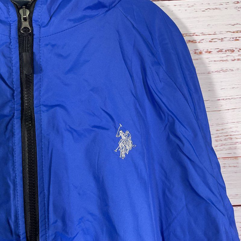 U.S. Polo Assn. Blue Reversible Full Zip Hooded Jacket - Size XL