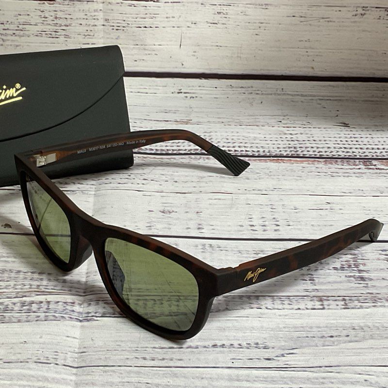 NWOT MAUI JIM MJ617-10A Men's Brown Sunglasses with Case- 54[ ]20 140
