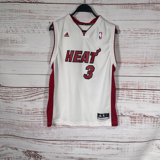 Adidas Miami Heat NBA Dwayne Wade #3 Basketball Jersey - Size L