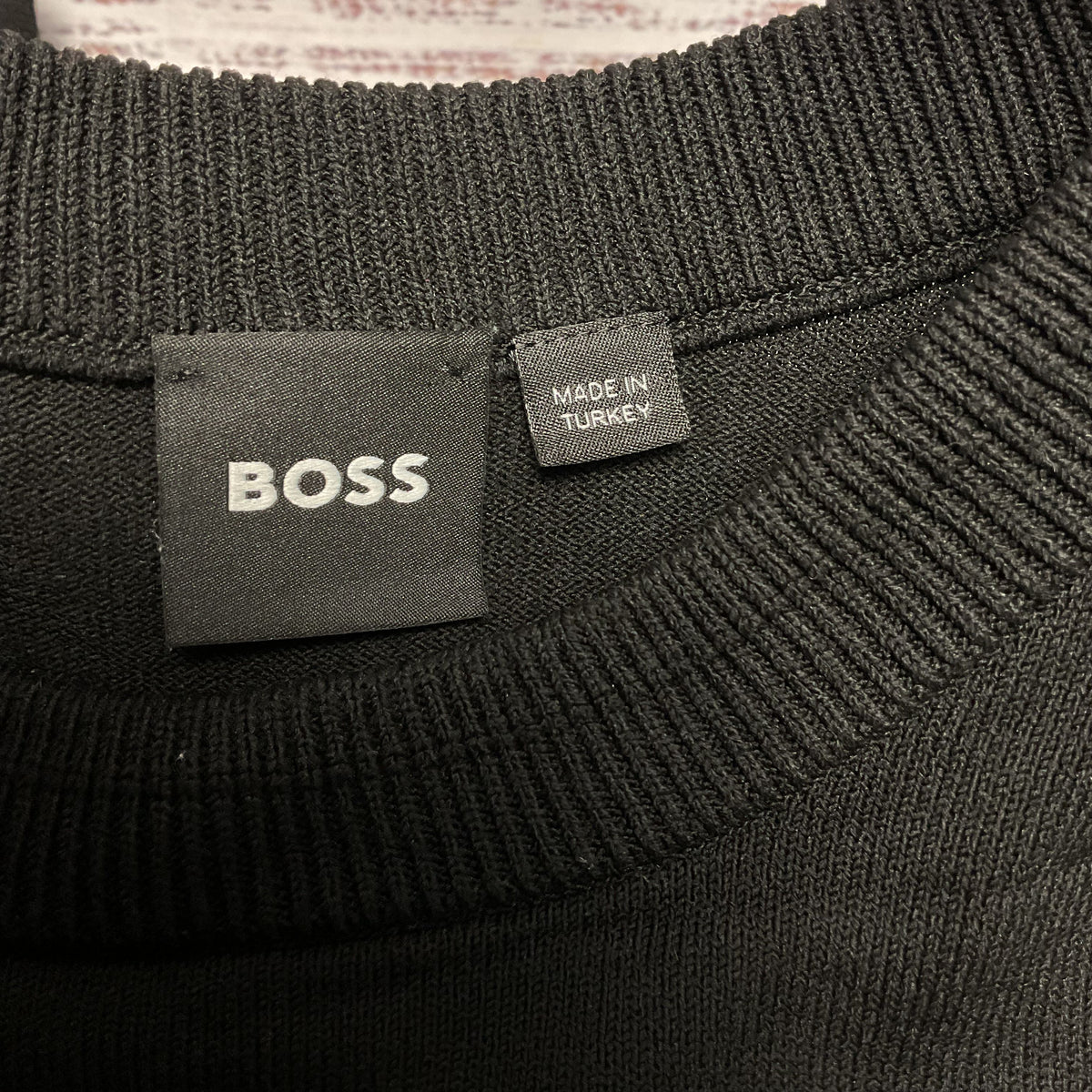 Boss Hugo Boss Black Crew Neck pull Over Knit Sweater - Size M