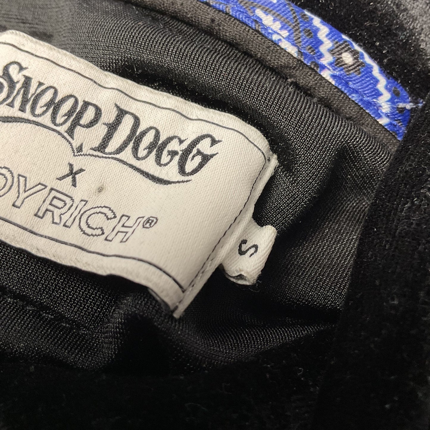 Snoop Dogg x Joyrich Black Velvet Embroidered Full Zip Jacket - Size S