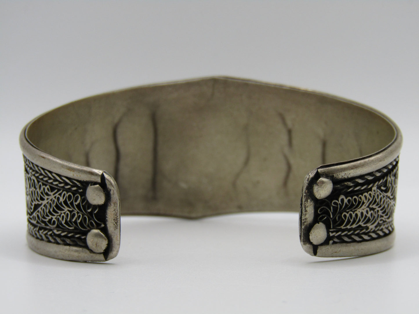 Handcrafted Tribal Silver Plated Tiger's Eye Rhodolite Garnet Cuff Bracelet