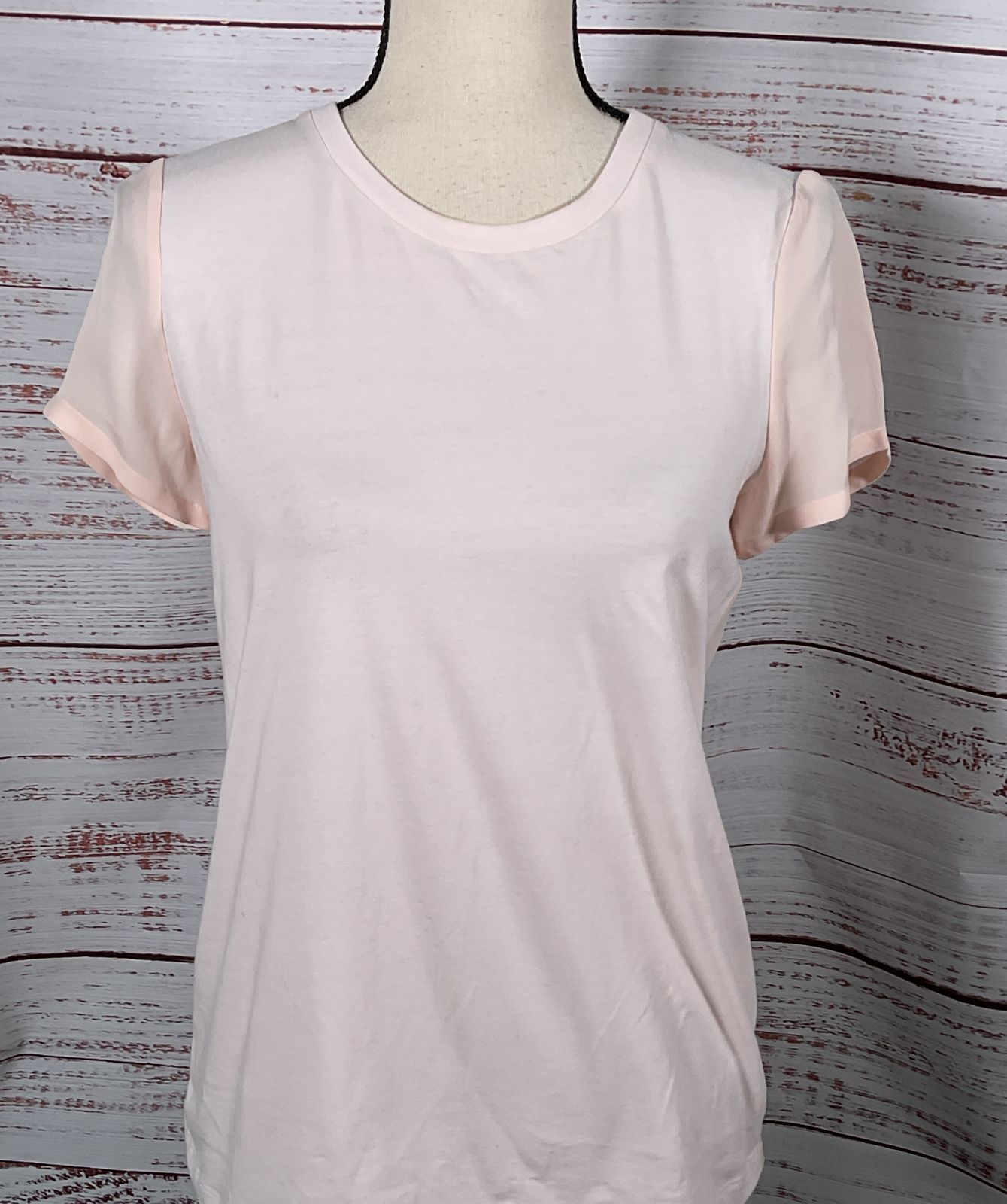 Theory Crepe Back T Shirt Pink P
