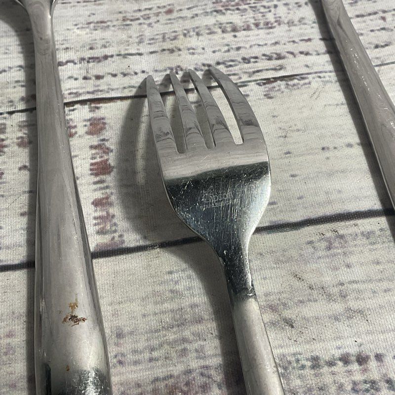 Set Of 7 Gibson Stainless Steel Minimalist Forks