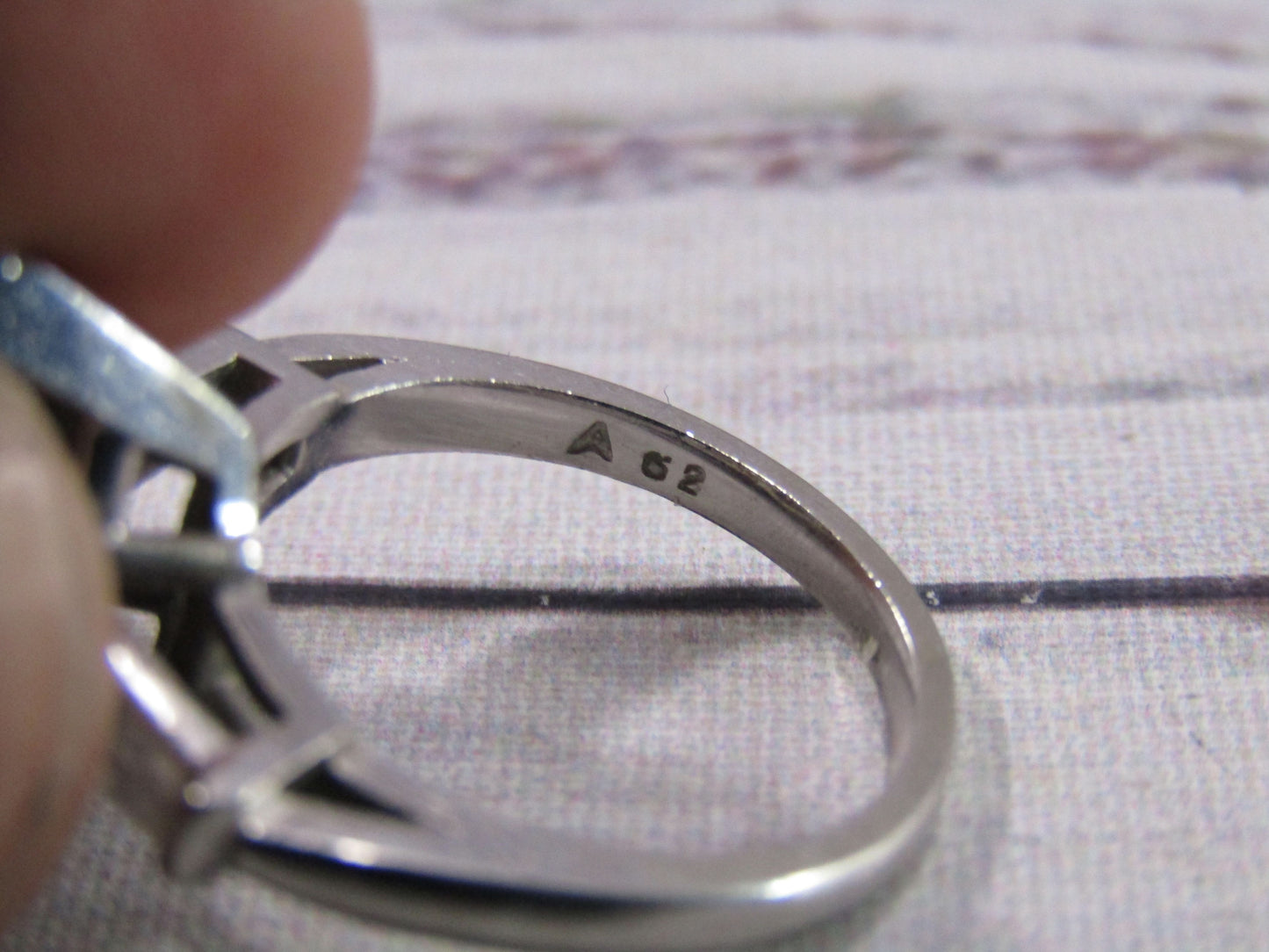 14k White Gold Marquise CZ Cocktail Ring Size 6.5