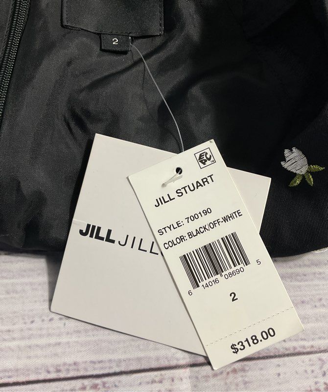 NEW Jill Jill Stuart Women's Mini Floral Dress 2 & Pants 4 Black Viscose Set