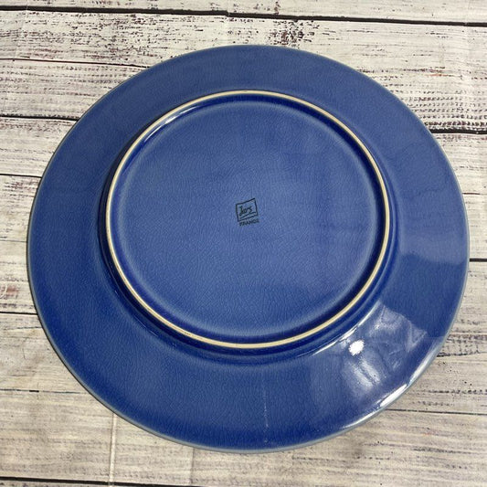 Jars France Blue Ceramic Crackle Glaze 12.5" Serving Plate