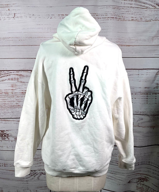 Balenciaga Men's Drip Smiley Peace Hoodie White S