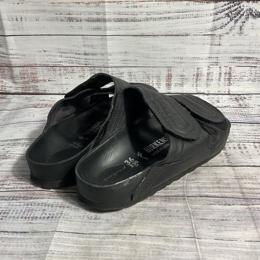 Birkenstock TooGood The Forager Black Leather Strap Slide Sandal Women's 5 US