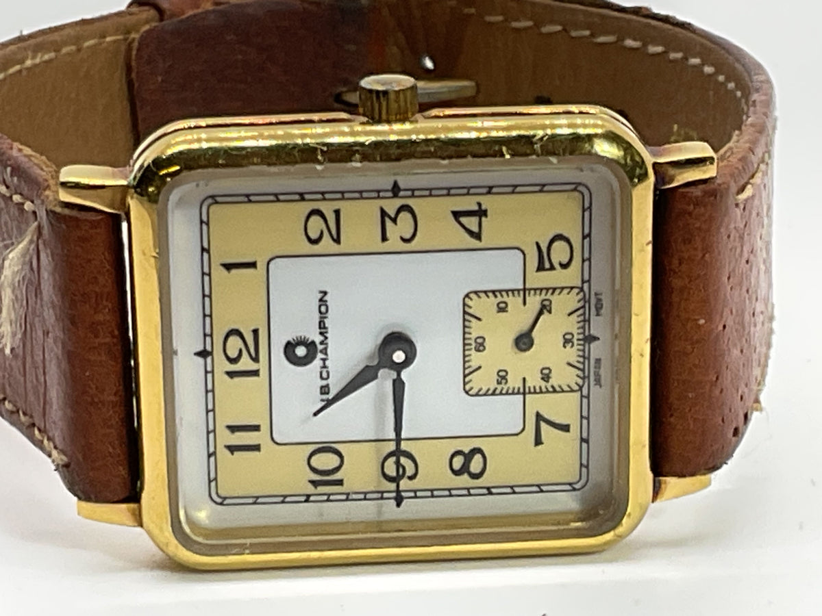 VTG. J.B. CHAMPION Women's Gold Tone Watch- NEEDS BATTERY