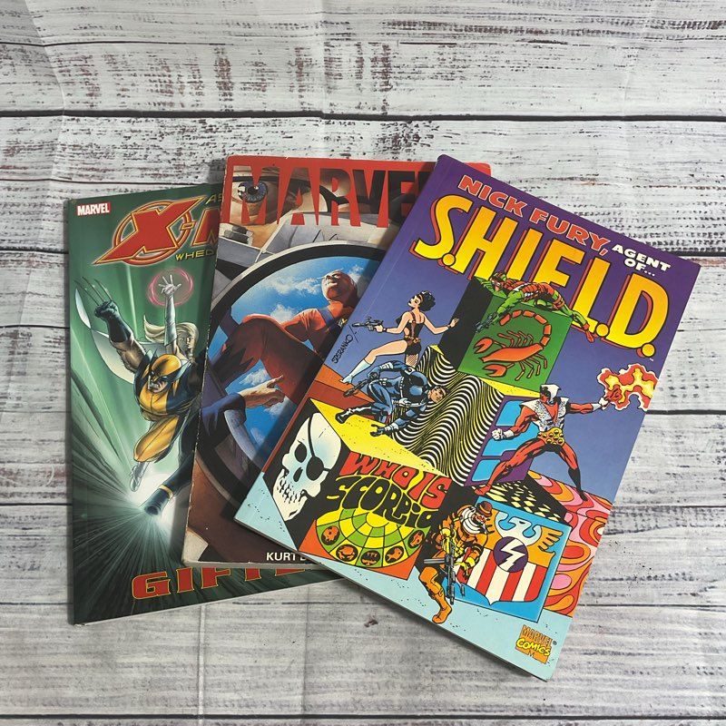 Lot Of 3 Marvel TPB Comics (Astonishing X Men, Marvels Antman, Nick Fury SHIELD)