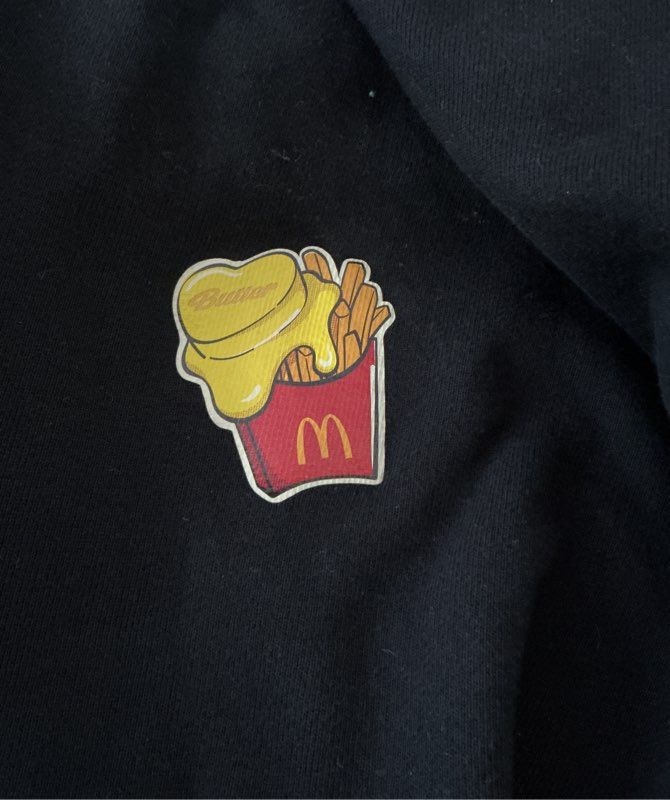 BTS X McDonalds 2021 Limited Edition Hoodie Black Sweatshirt Size L