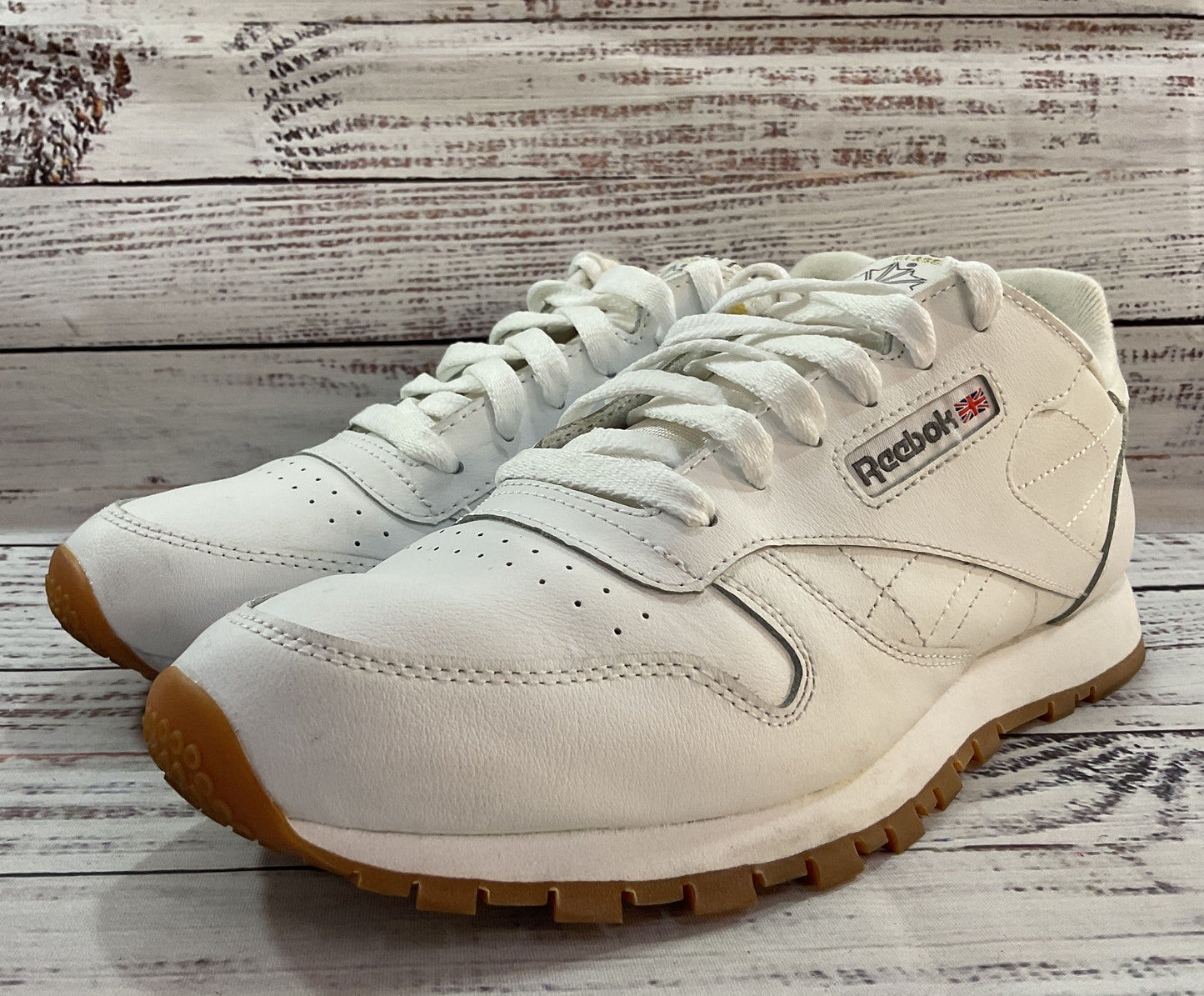 Reebok Men's Classic White Leather Low Top Sneakers Size 7