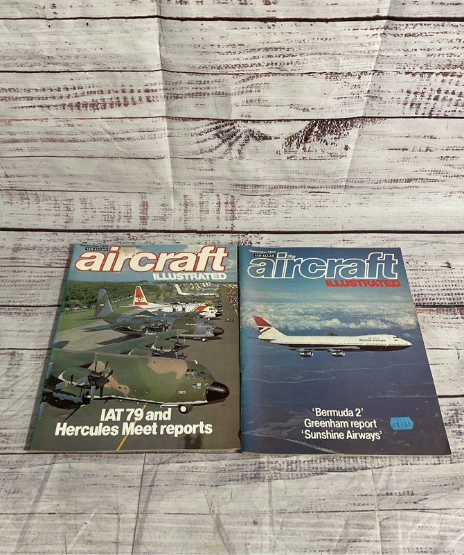 2 Vintage Aircraft Illustrated Ian Allan Airplane Books 1970's