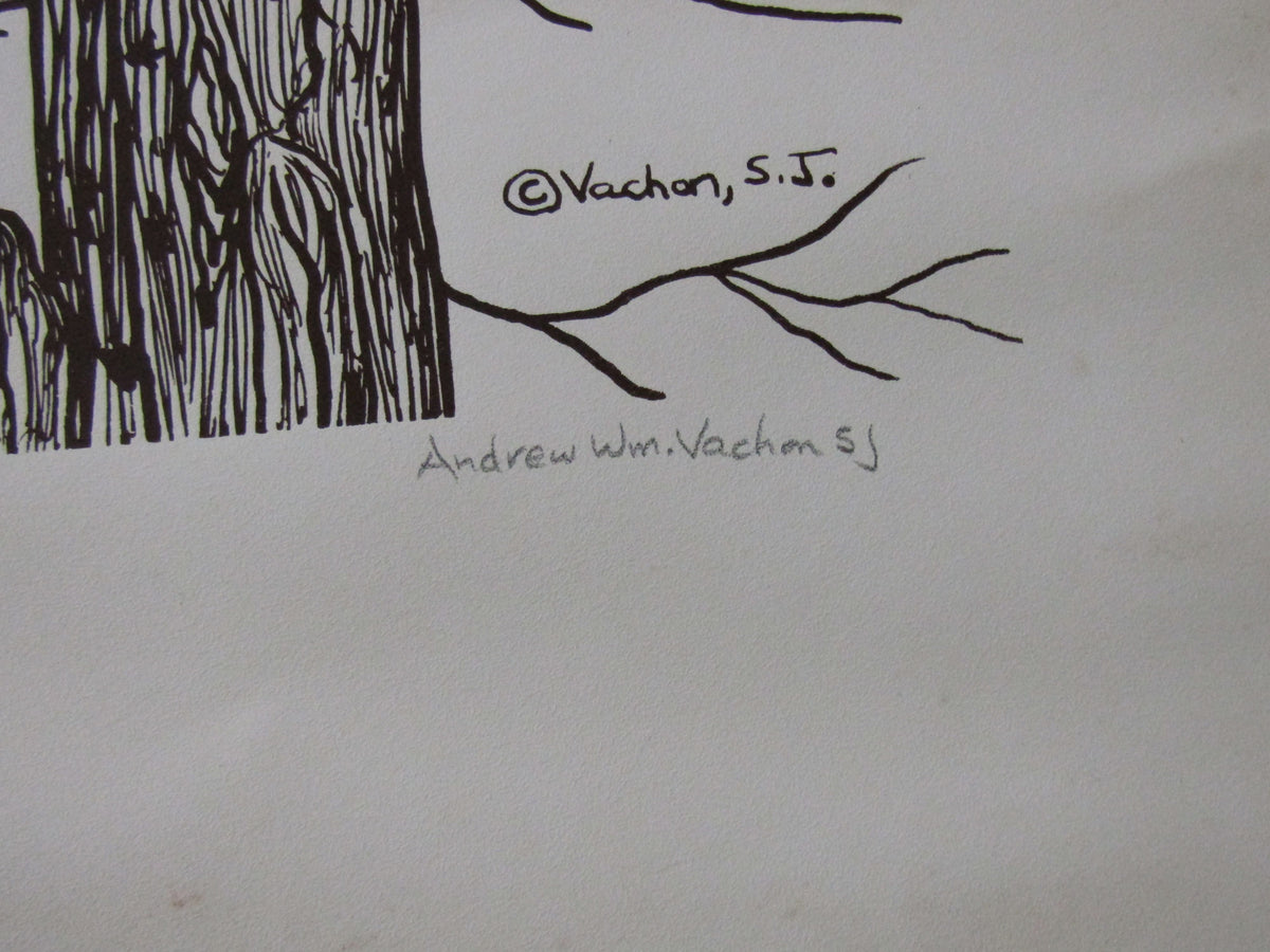 Vintage 1974 Andrew William Vachon 4-5 Toed Pencil Signed Print 50 of 200