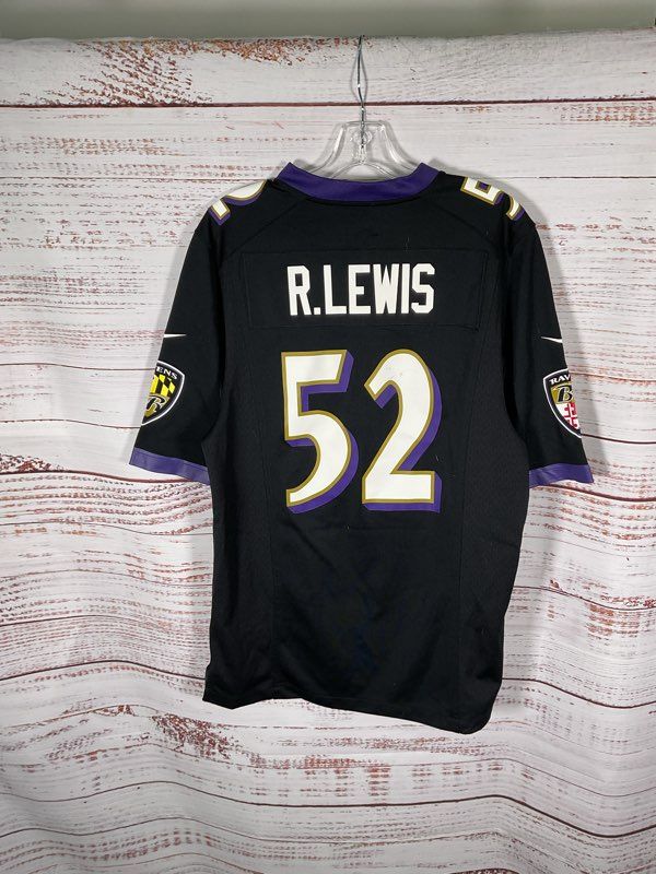 Baltimore Ravens Jersey Men's S Black NFL Football Nike On Field Ray Lewis 52