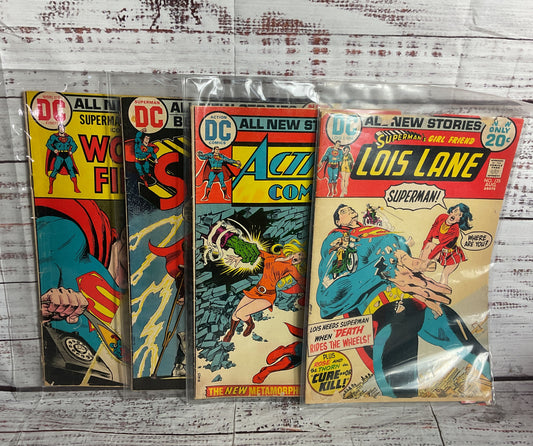 DC Comics Vintage Superman Collection of 4 Comic Books