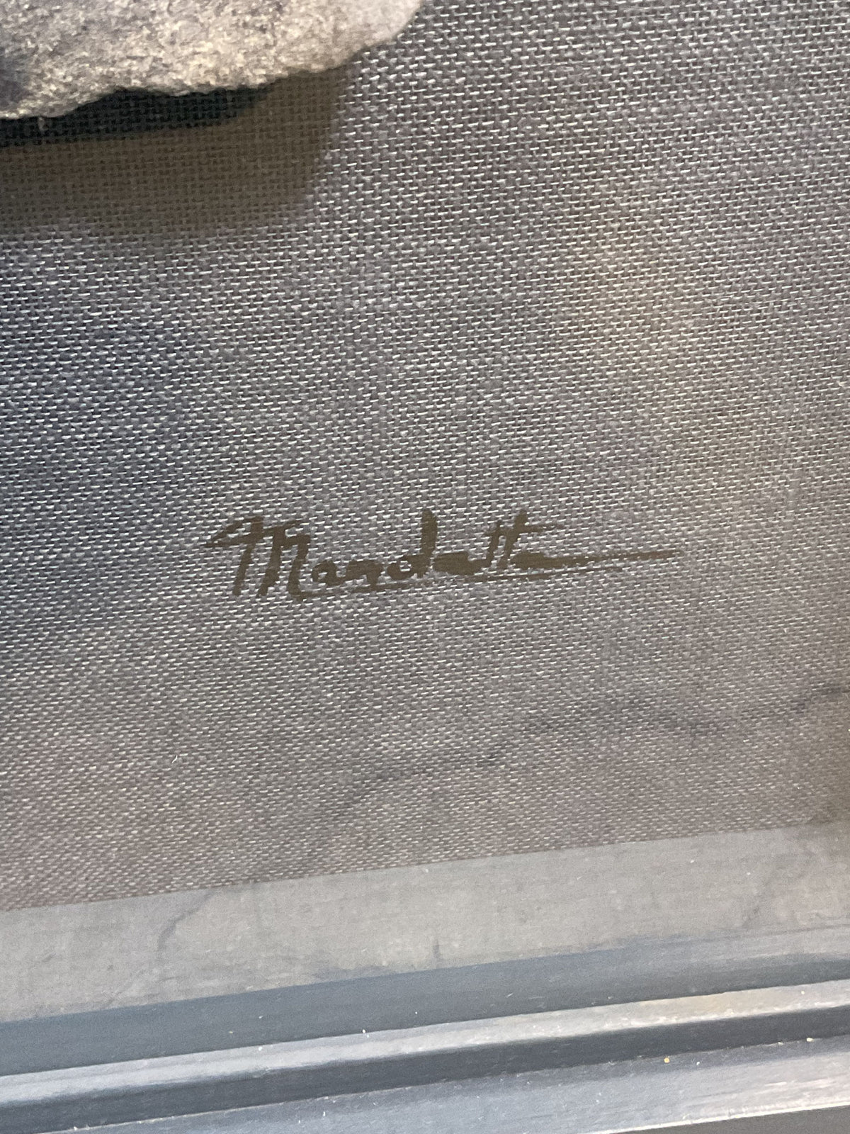 Mondetta Signed 3D Mixed Media Purple Abstract Artwork