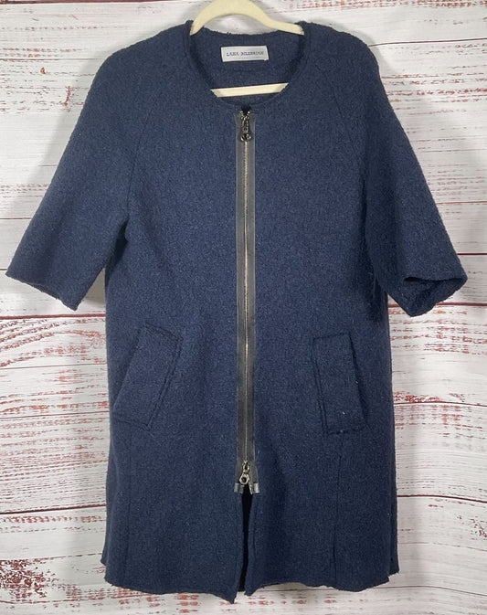 Lana Bilzerian Blue Short Sleeve Zipper Sweater - Size S