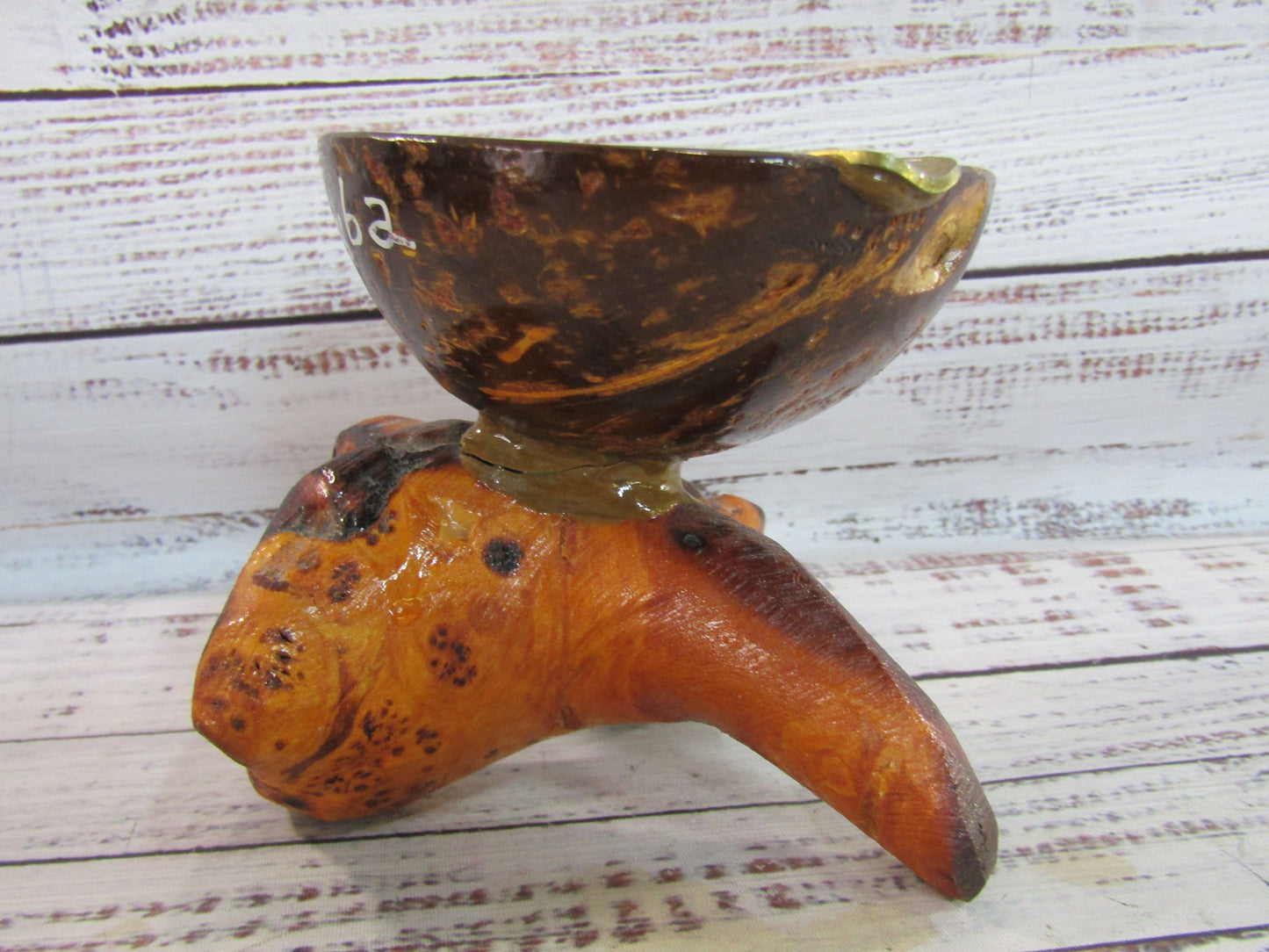 Handcrafted Wood & Coconut Aruba Coin Ashtray