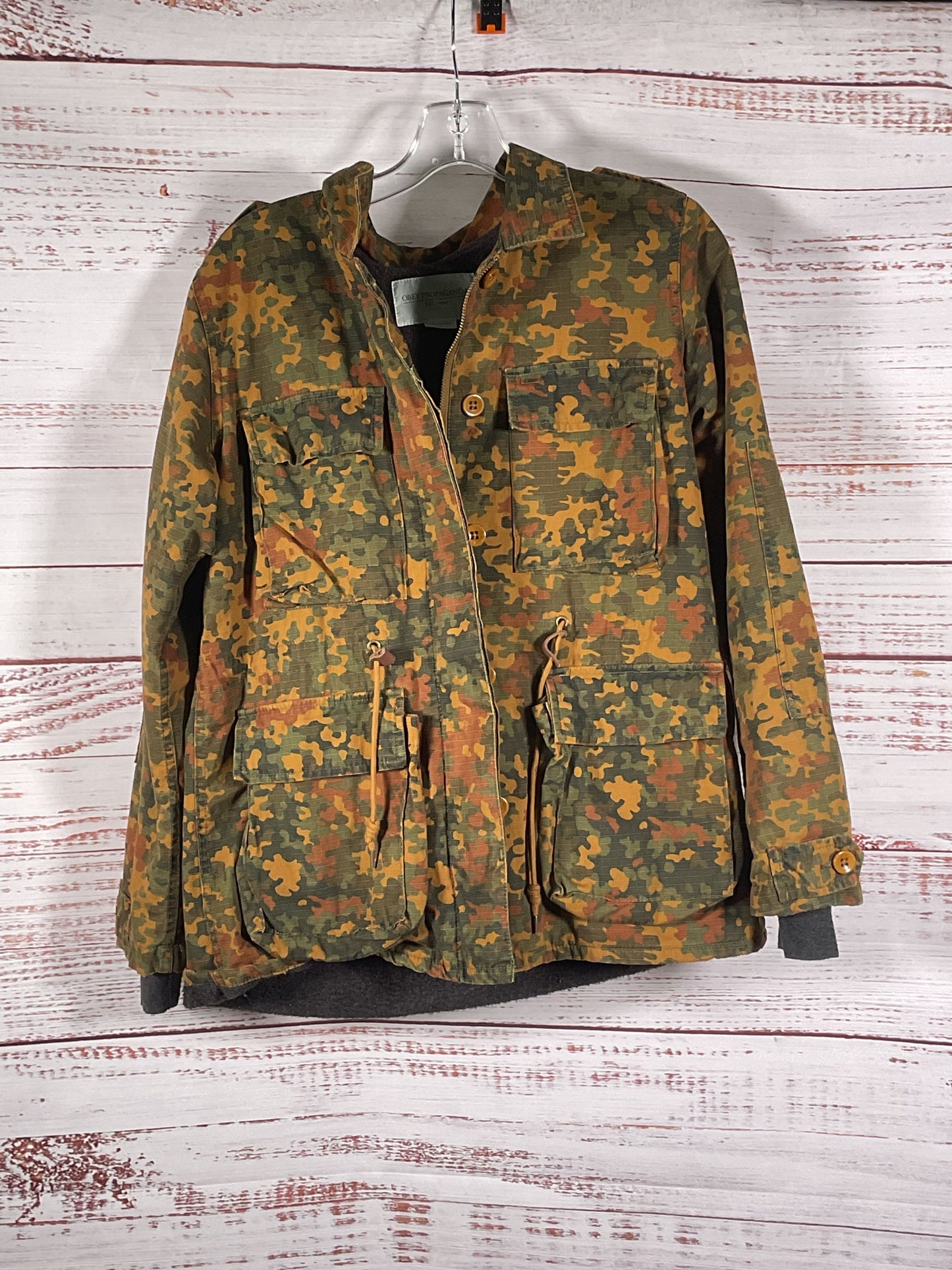 Obey Propaganda Camo Jacket with Detachable Hood - Size S