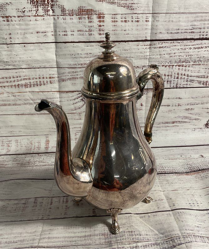 Vintage King George Silver Company Silver Plated Tea Pot 10.5"