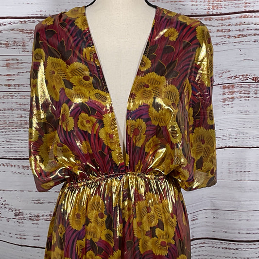 By ANTHROPOLOGIE Shine Kaftan Floral Dress- SZ S