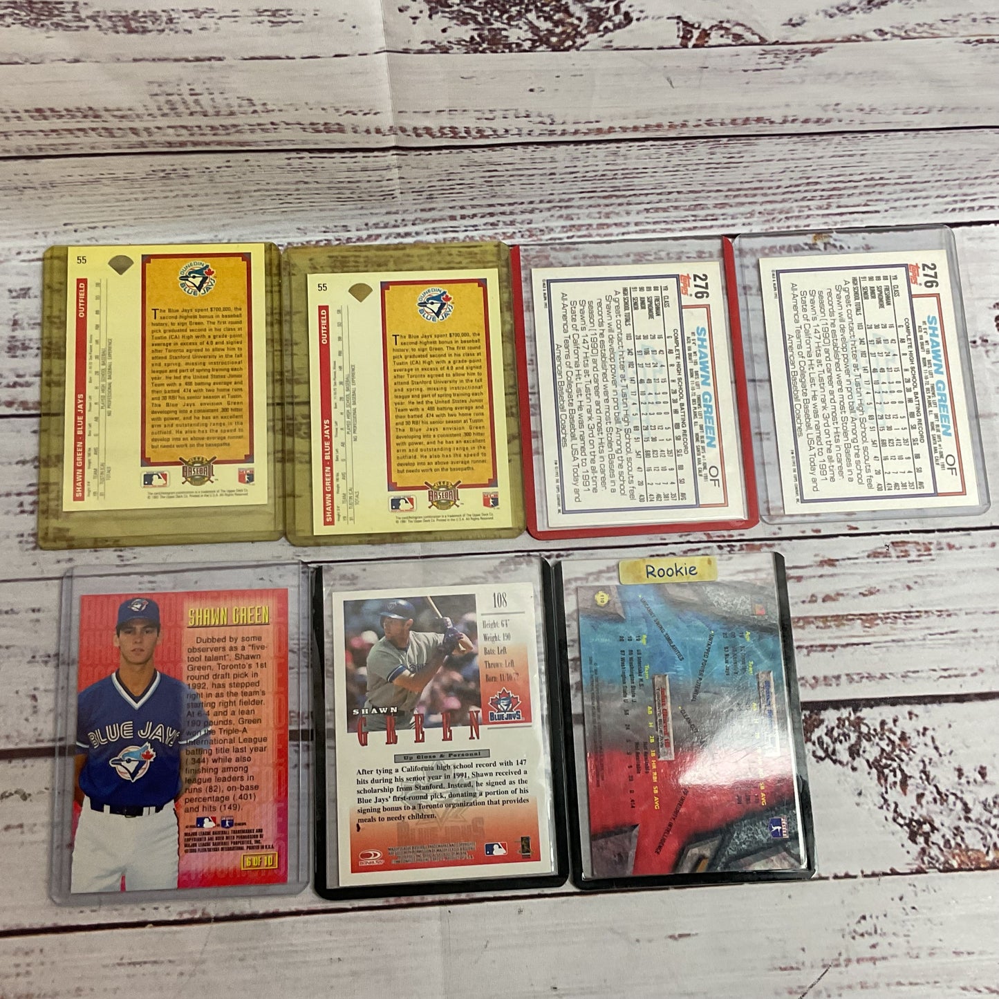 Various Topps, Dunruss, Upper Deck MLB SHAWN GREEN Cards (ONE IS SIGNED)