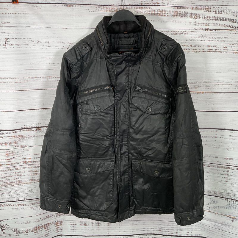 Schott Black MA-7 AER Nylon Bomber Jacket - Size XL