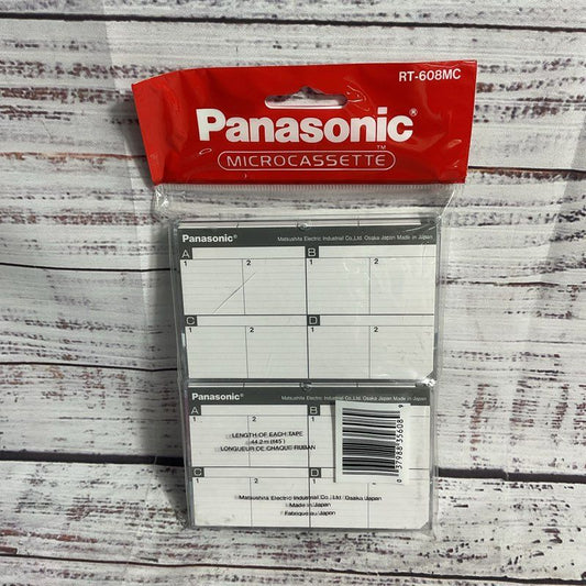 Panasonic Microcassette Tape 8 Pack Sealed W/ Storage Cases