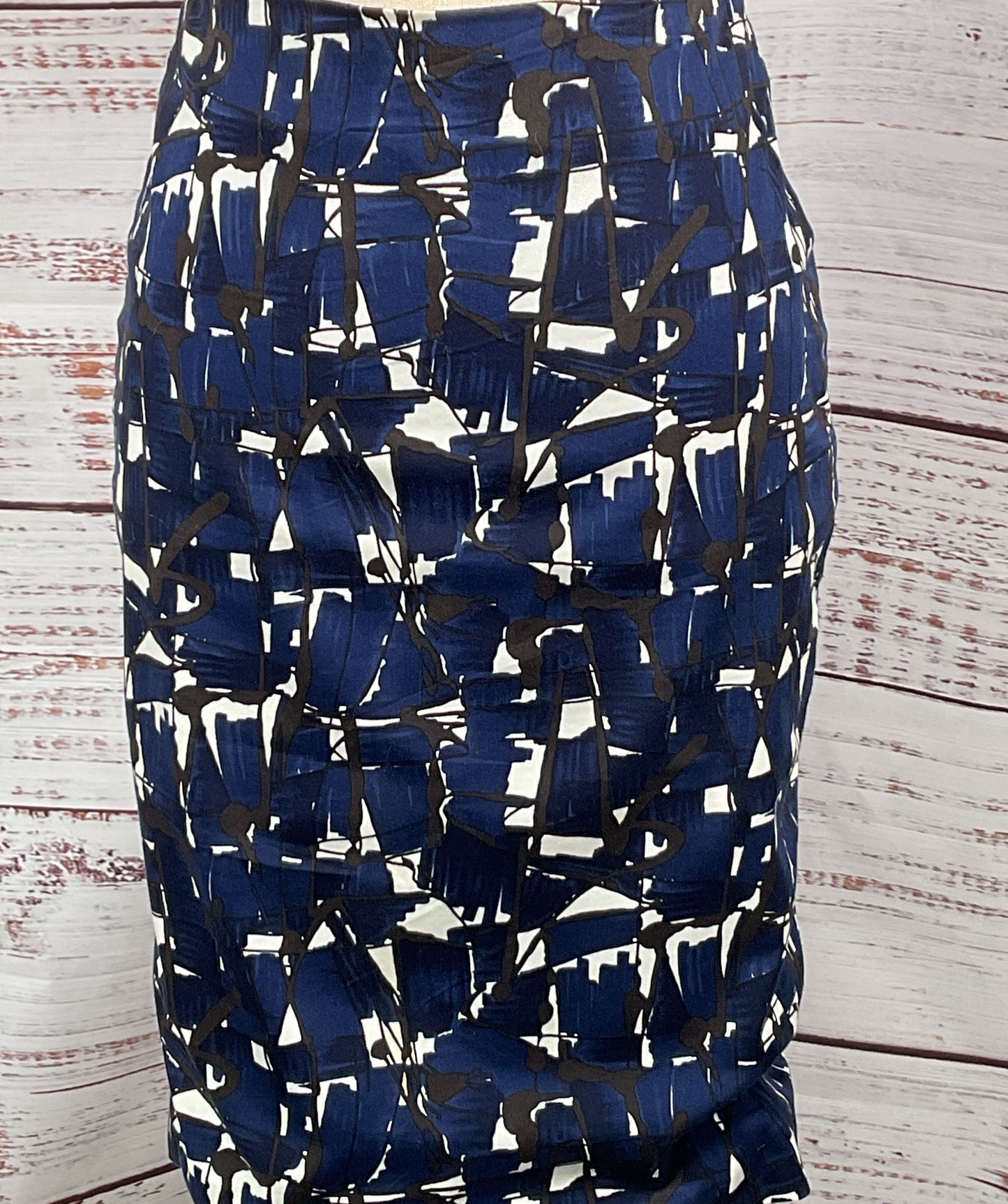 Samantha Sung Annette Pencil Skirt Blue 0