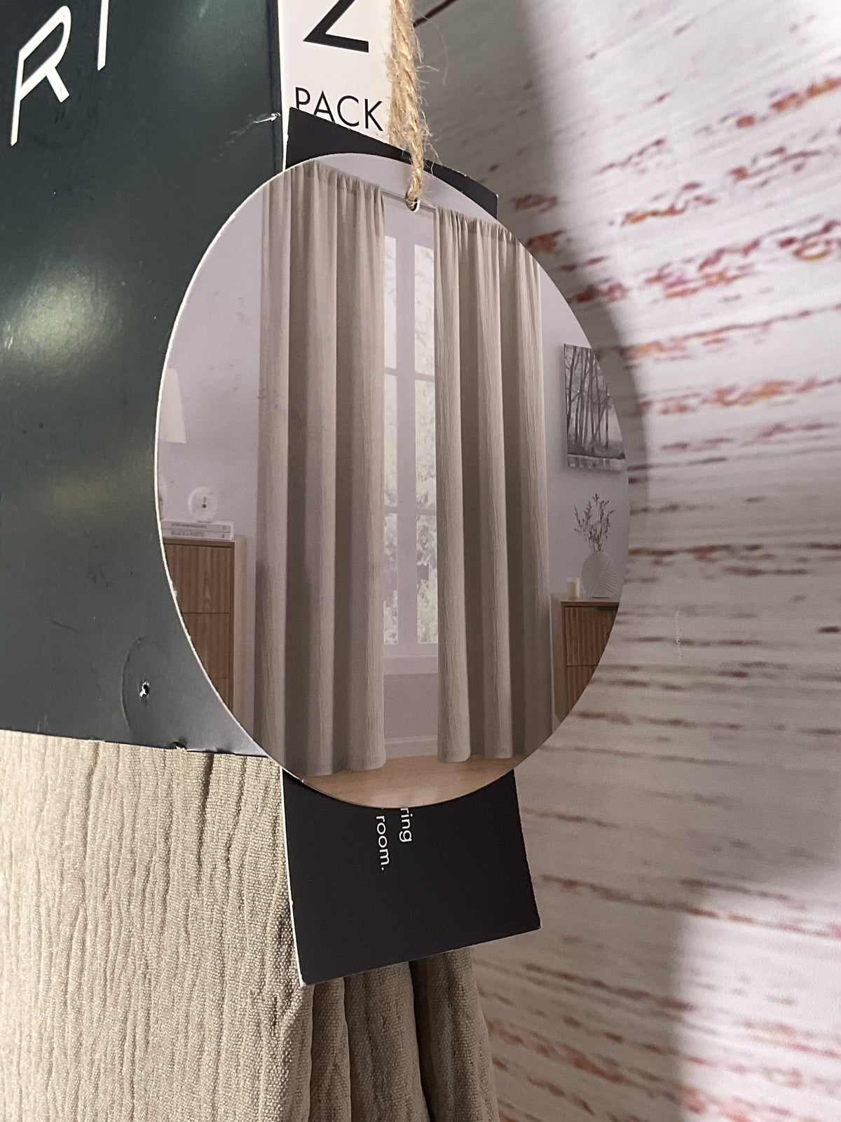 Tahari Home Set Of Two 84" Top Hang Curtains New