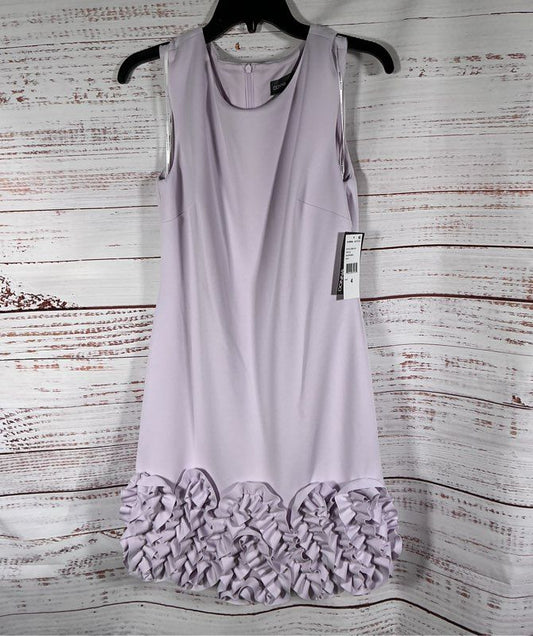 NWT Donna Ricco Lavender Dress with ruffled hem Size 4