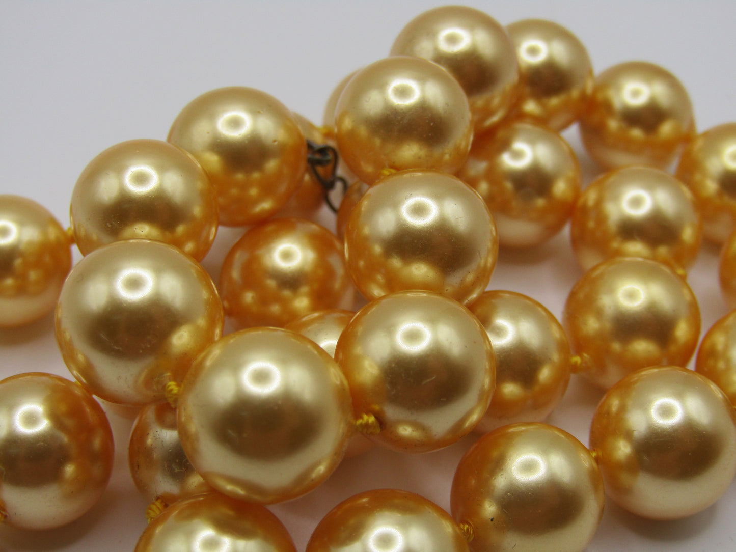 Stauer Faux Champagne Pearl Necklace With Sterling Silver Clasp