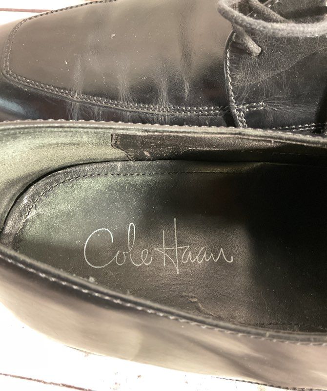 Cole Haan Air Black Leather Lace Up Dress Shoes Size 11 M