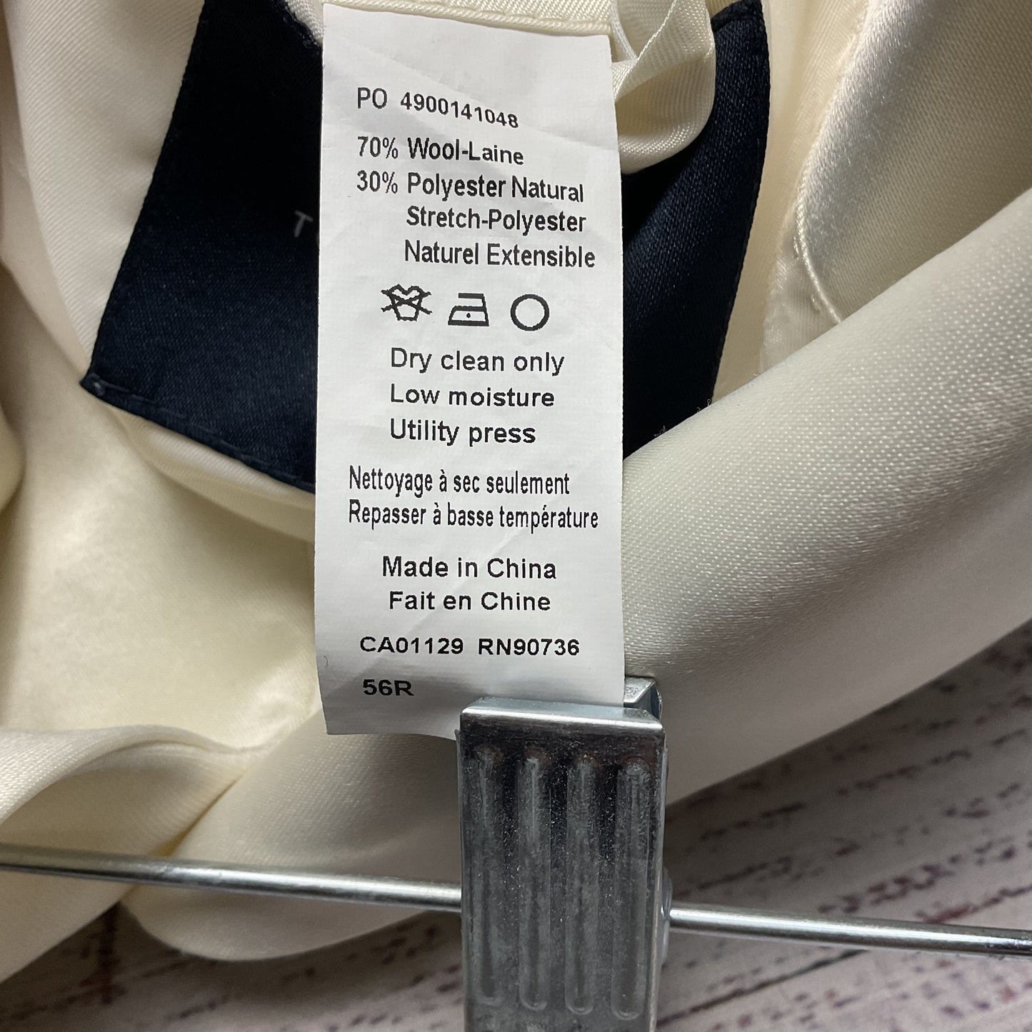 Tommy Hilfigure White Shawl Collar Tuxedo Blazer Jacket - Size 46R US 56R IT