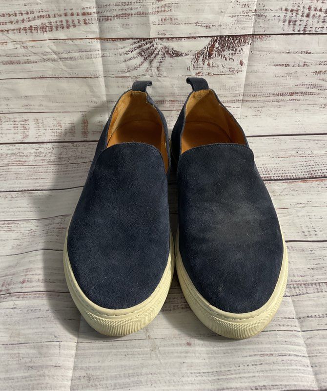 Sid Mashburn Golden Blue Suede Slip On Rubber Sole Boat Shoe Loafers Size 13