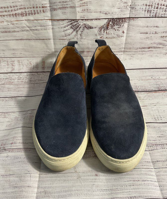Sid Mashburn Golden Blue Suede Slip On Rubber Sole Boat Shoe Loafers Size 13
