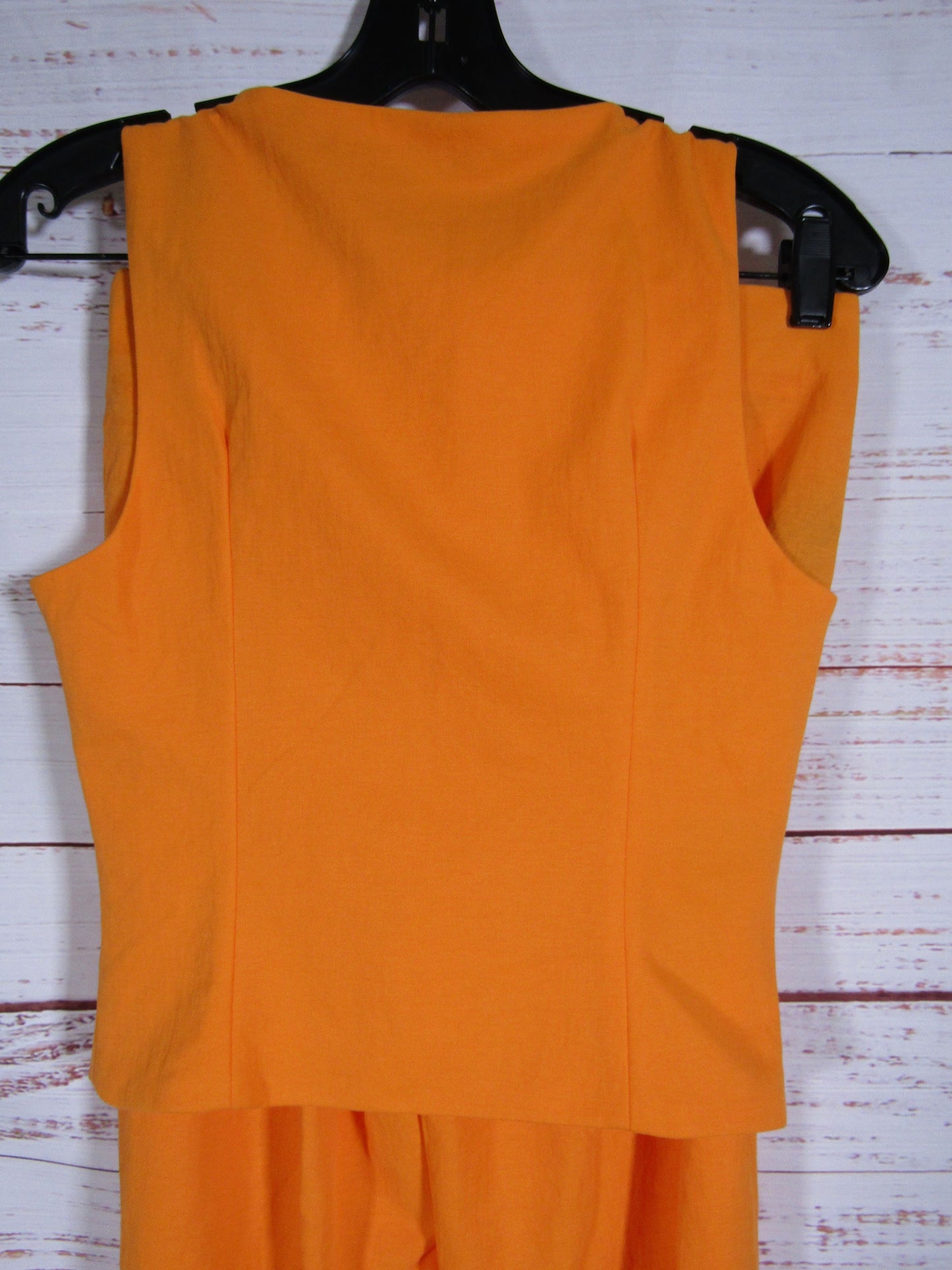 Mango Women's Orange Cotton Blend Tank Top Wide Leg Pants Set Size XS