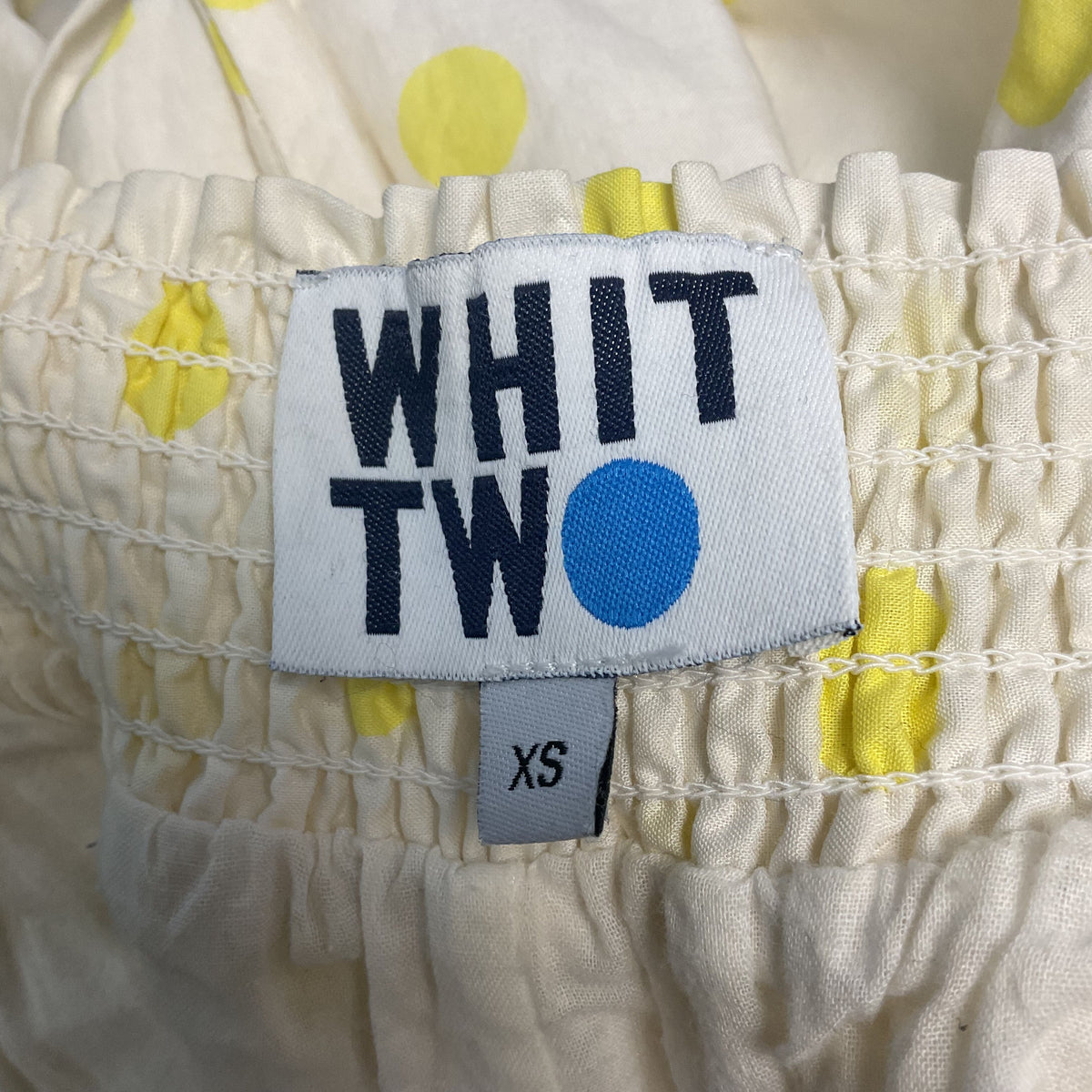 Whit Two Cream Yellow Polka Dot Maxi Dress - Size XS