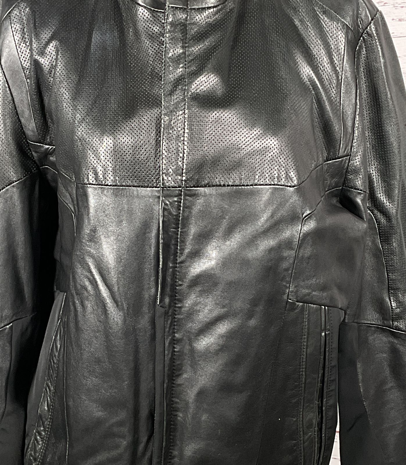 Boss Hugo Boss Lamb Leather Bomber Jacket Black L