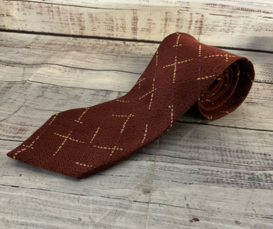 Ermenegildo Zegna Crisscross Tie Maroon OS