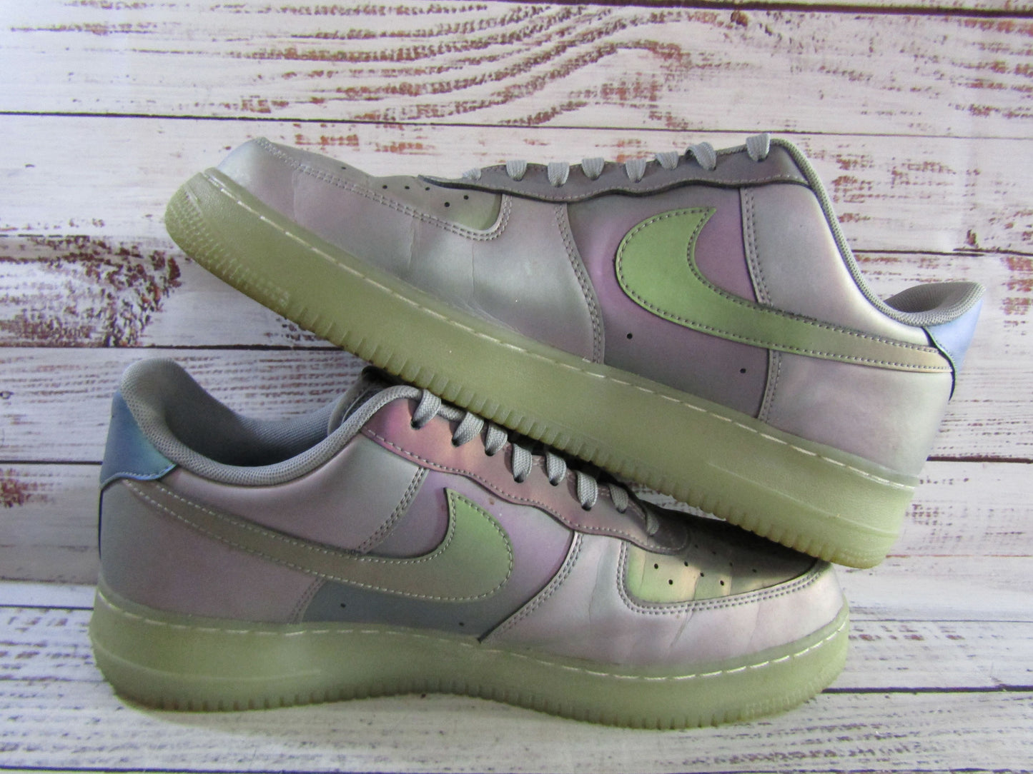 Nike Air Force 1 '07 LV8 Men's Iridescent Low Top Sneakers Size 12 718152-019