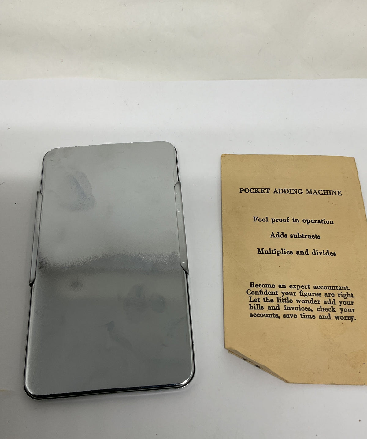 Vintage Tasco Pocket Arithmometer Adding Machine