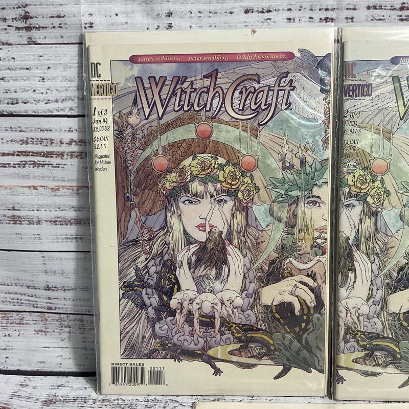 Witchcraft #1-3 Vertigo Dc Comics Vintage Sandman 1994 Ugraded