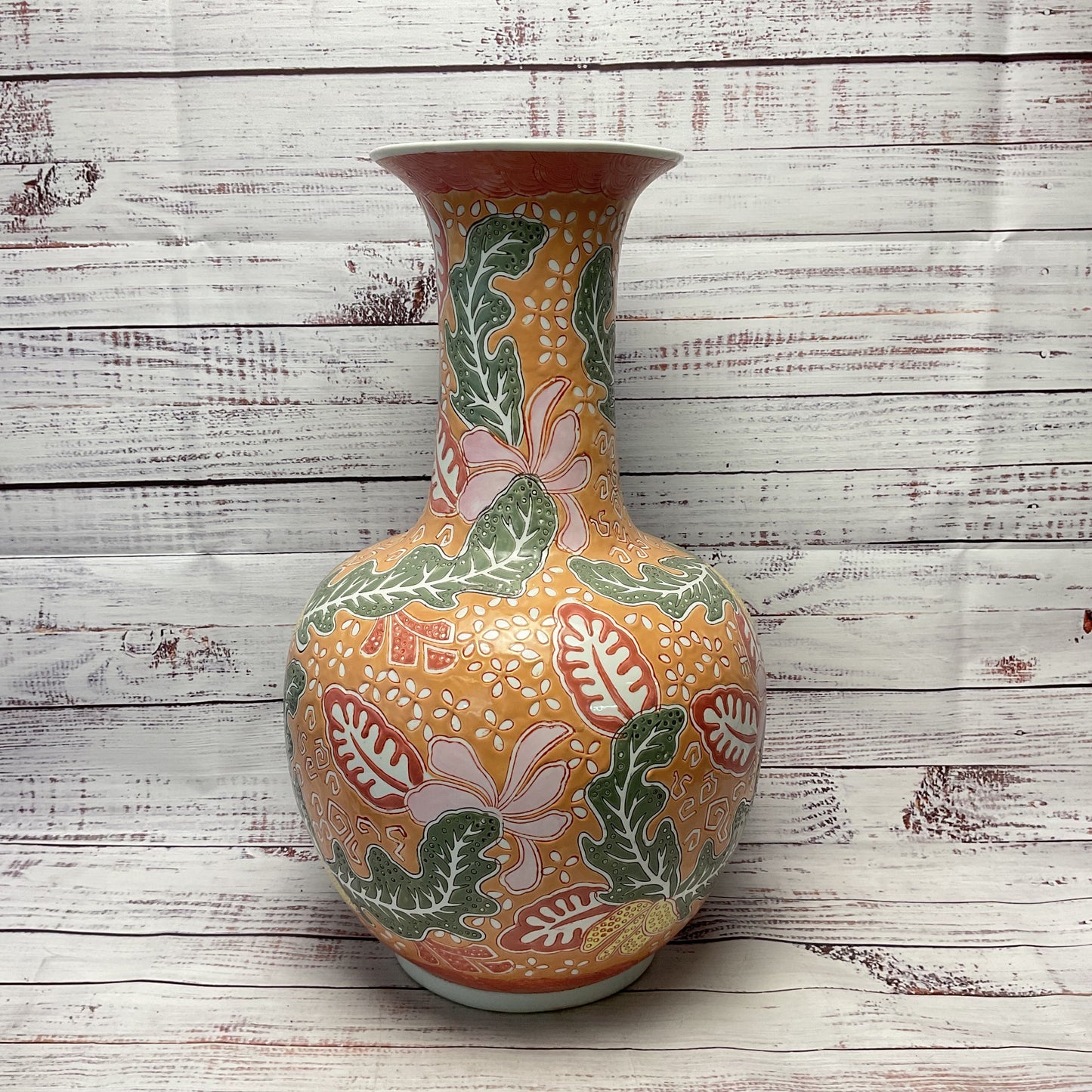 Large Decorative Chinese Ceramic Porcelain Floor Vase 18"