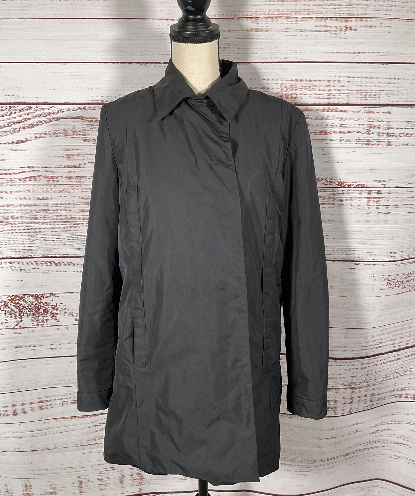 Jil Sander Snap Button Coat Jacket Black 38