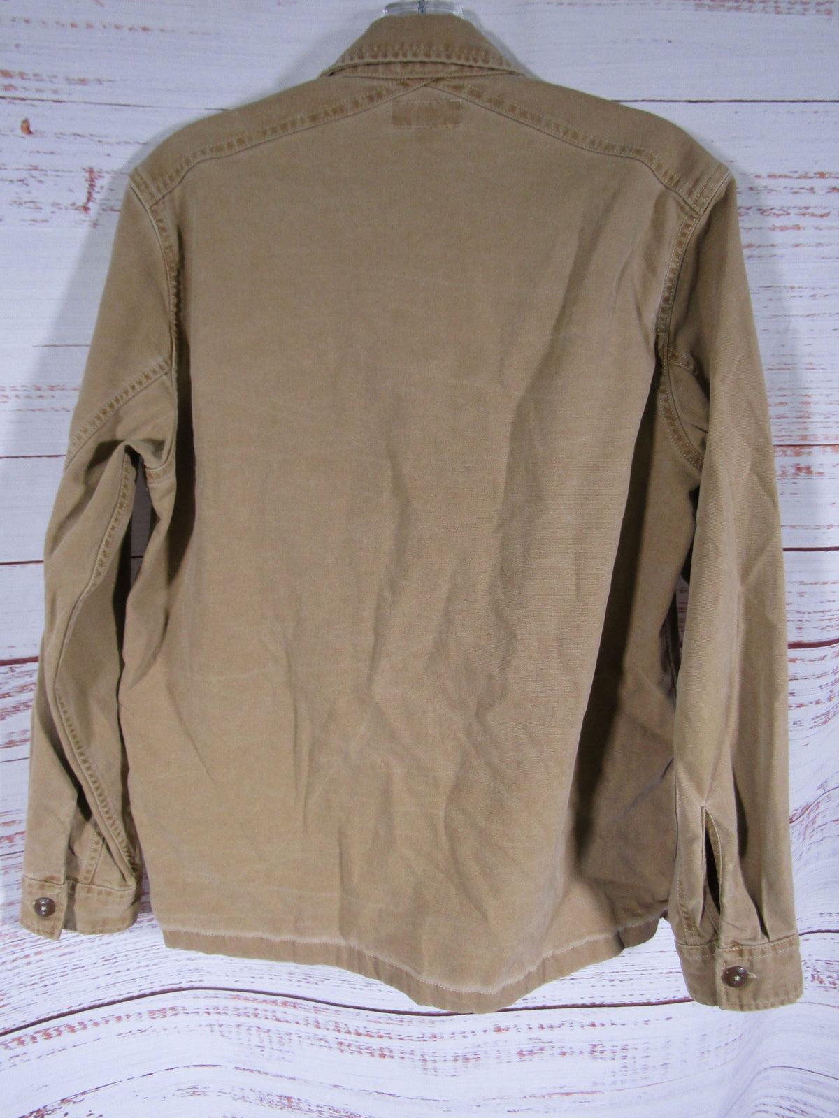 J. Crew Wallace & Barnes Men's Beige Cotton Blend Overshirt Size S