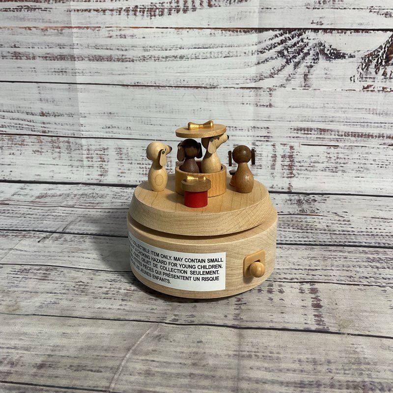 Wooderful Life Dog Christmas Wooden Music Box