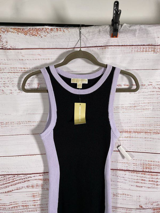 NWT Michael Kors Women's Ribbed Midi Tank Dress Black Size M